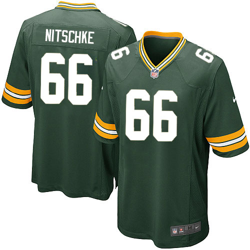 Men's Game Ray Nitschke Nike Jersey Green Home - #66 NFL Green Bay Packers